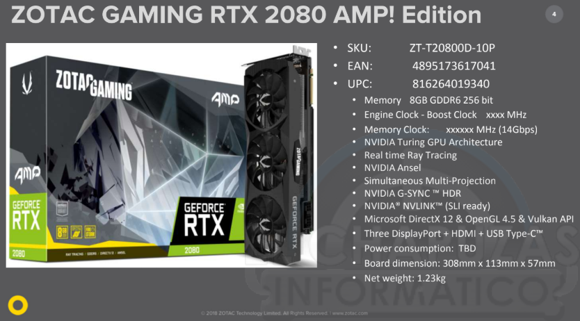  ZOTAC GAMING GeForce RTX 2080 Ti AMP! Edition (8GB)