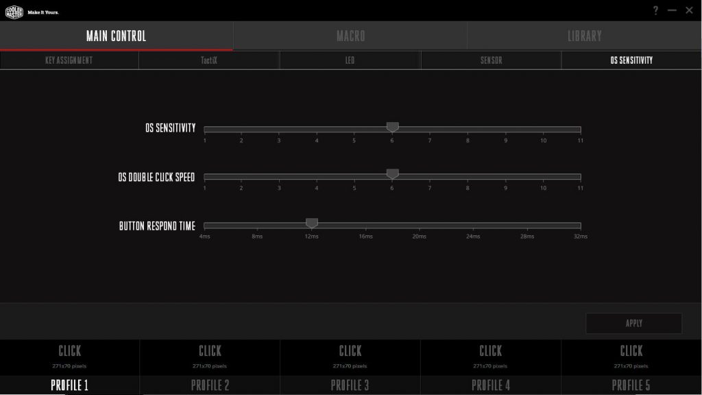 Cooler Master MM531 Sensitivity