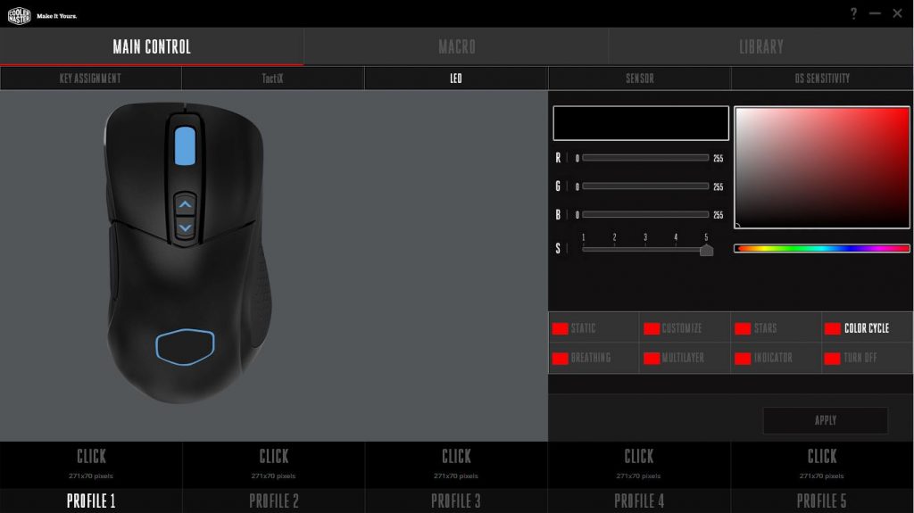 Cooler Master MM531 Software LED Controls