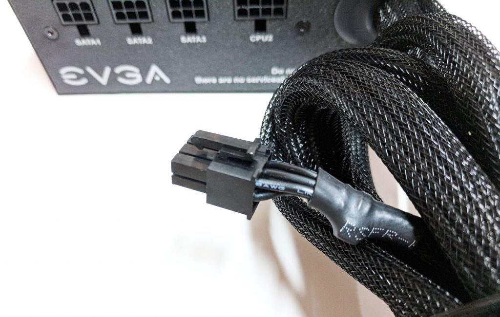 EVGA 850 BQ Power Supply Braided PCIE connector