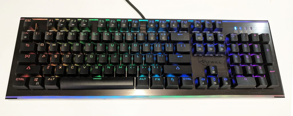 Rosewill NEON K75 RGB Mechanical Keyboard LEDs On
