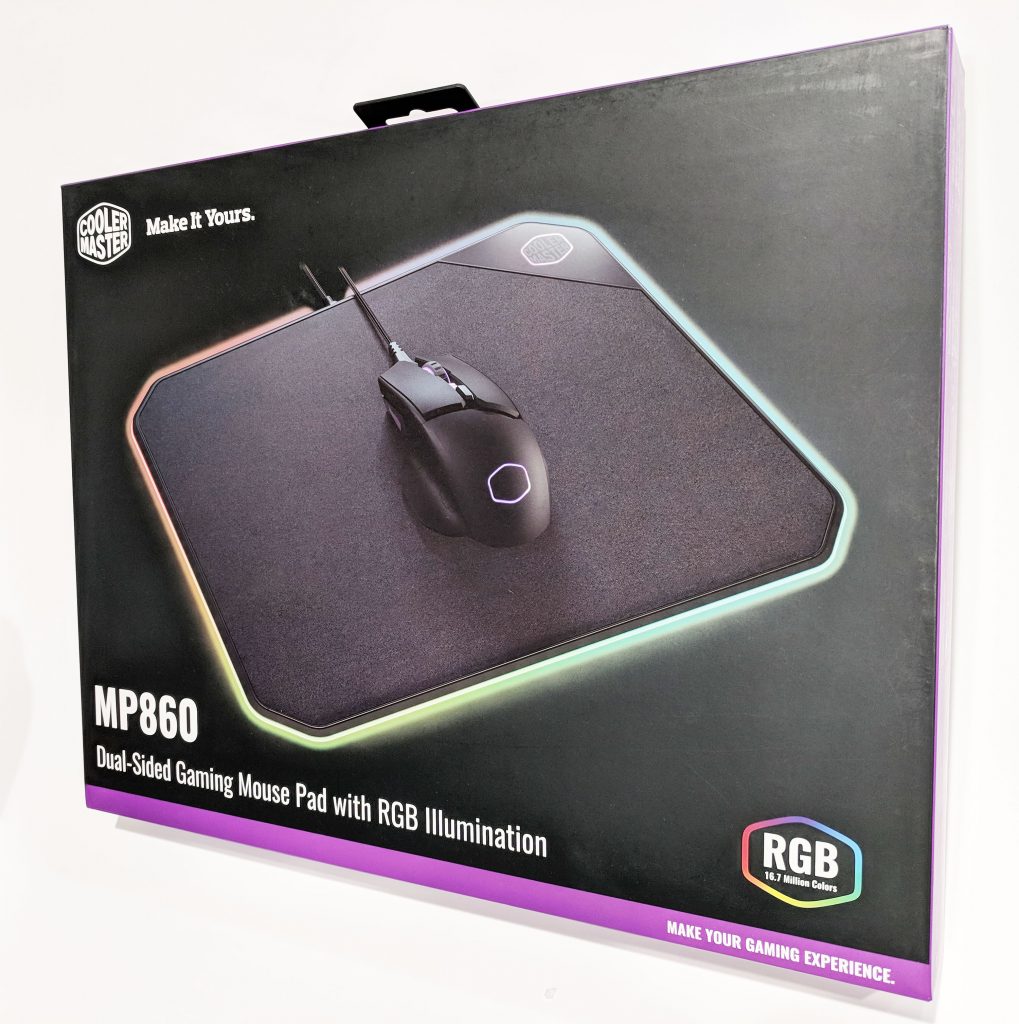 Cooler Master MP860 RGB LED Mouse Pad Box Front