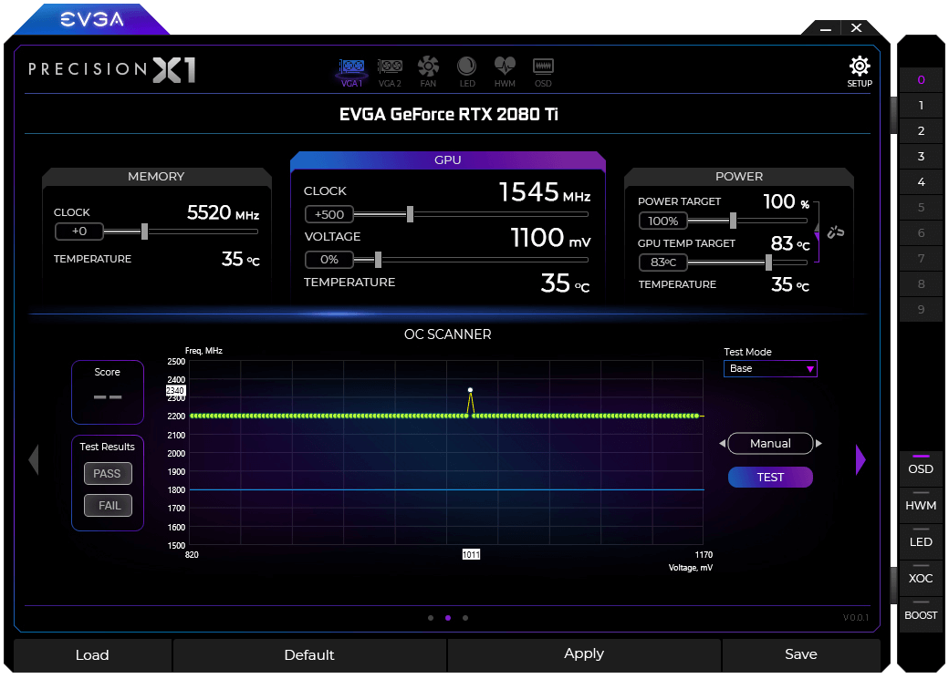 evga precision x oc fan curve not working for sync gpu