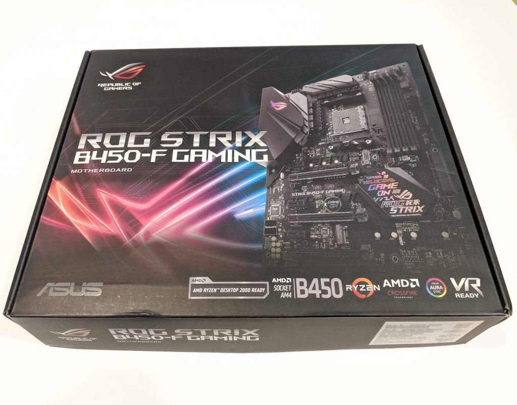 ASUS ROG STRIX B450-F Gaming Motherboard Box Front