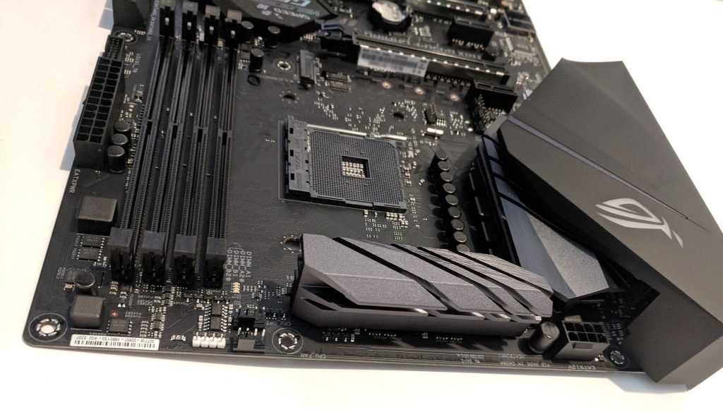 ASUS ROG STRIX B450-F Gaming Motherboard Top Connectors