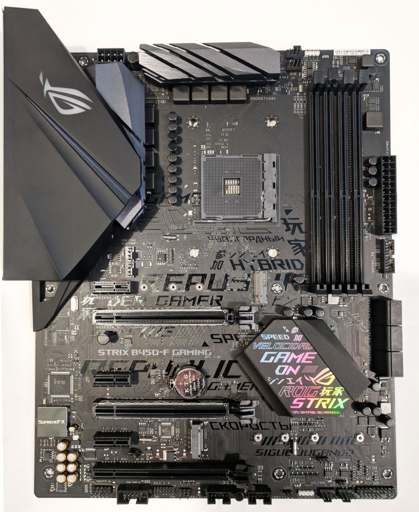 ASUS ROG STRIX B450-F Gaming Motherboard Top