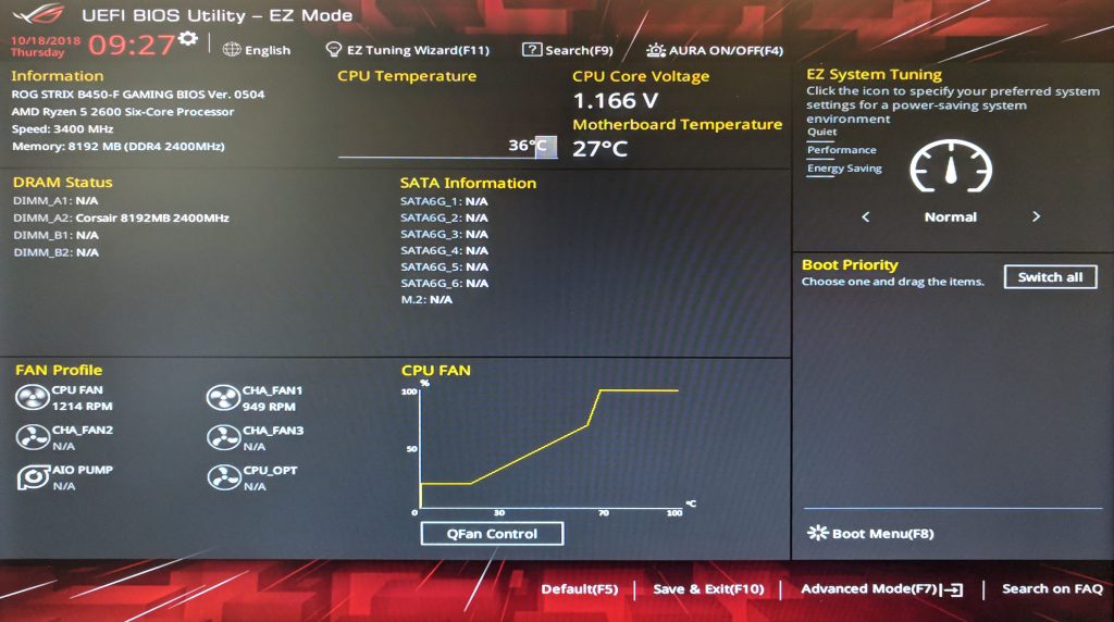 ASUS ROG STRIX B450-F Gaming Motherboard BIOS EX Mode