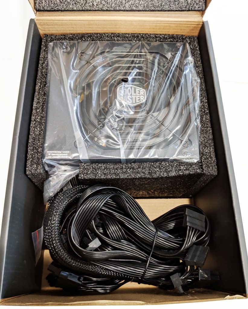 Cooler Master MWE Gold 650 PSU Box Open