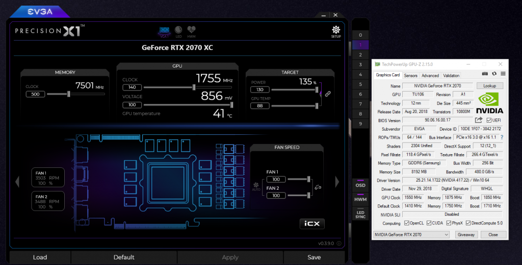 EVGA RTX 2070 XC Overclock