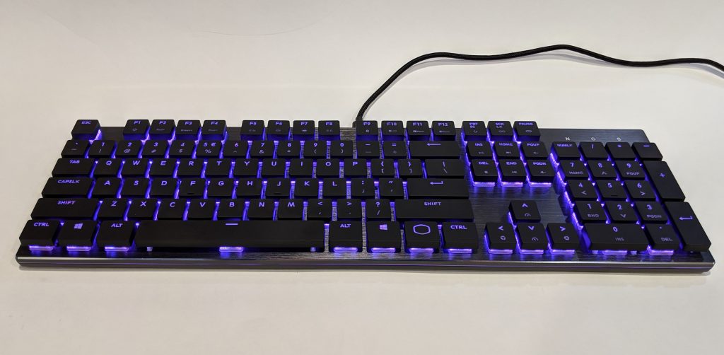 Cooler Master SK650 Keyboard RGB On